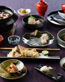 Seasonal ingredients nurtured by the rich seas and fertile lands of the Seto Inland Sea.